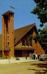 Sacred Heart Church Muskegon Heights, MI Postcard Postcard