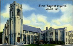 First Baptist Church Muncie, IN Postcard Postcard