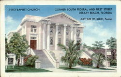 First Baptist Church, Corner South Federal and First Street Postcard