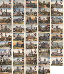 Set of 44: State Capitols, USA Tuck's Oilette Series C. Chapman Postcard Postcard Postcard