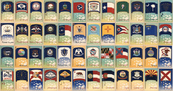 Complete Set of 48: Serigraph State Flags of the US Paul Dubsclard Postcard Postcard Postcard