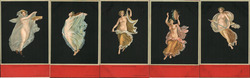 Set of 5:Italian Nudes "Bacchante Danseuse De Pompei" Italy Women Postcard Postcard Postcard