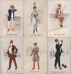Set of 6: The "Nut" Series Postcard