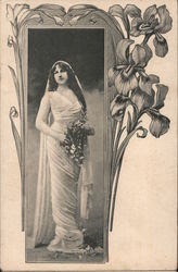 Art Nouveau Woman Postcard