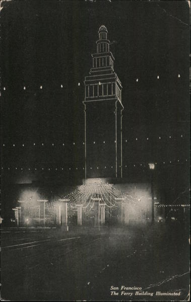 The Ferry Building Illuminated San Francisco California