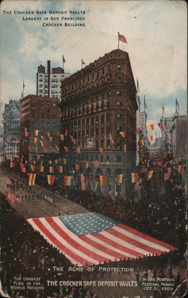 The Crocker Safe Deposit Vaults, Largest in San Francisco, Crocker Building California