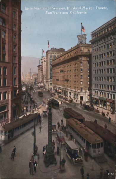 Lotta Fountain Kearney, Third and Market St. San Francisco California