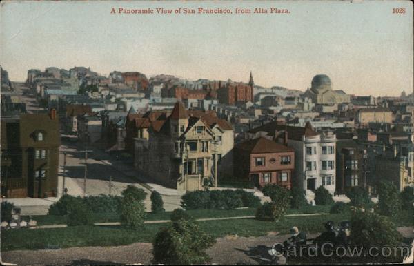 Panoramic View from Alta Plaza San Francisco California