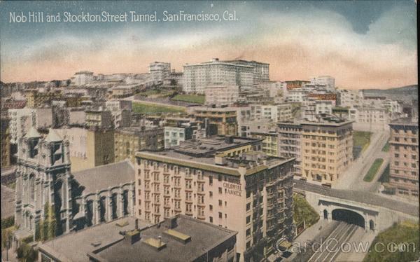 Nob Hill and Stockton Street Tunnel San Francisco California