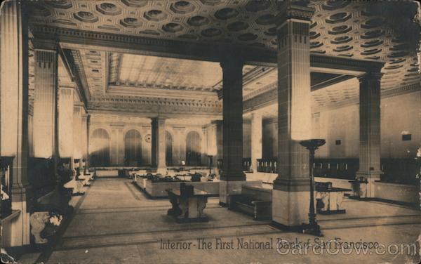 Interior - The First National Bank of San Francisco California