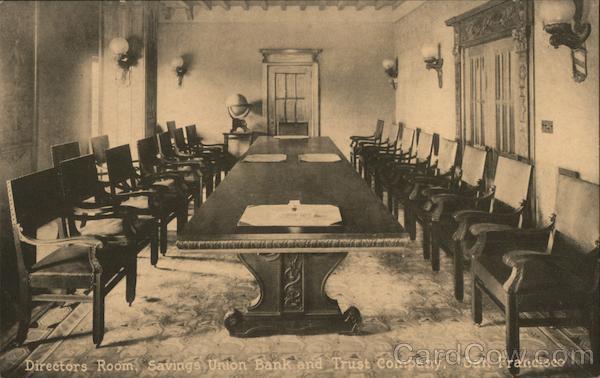 Director's Room, Savings Union Bank and Trust Company San Francisco California