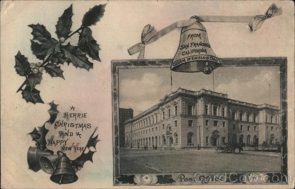 Merrie Christmas and a Happy New Year - Post Office San Francisco California