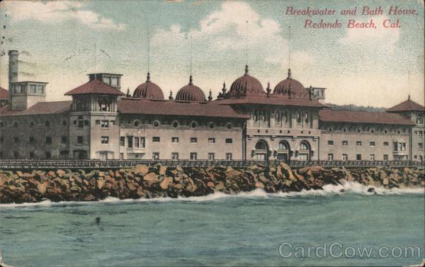 Breakwater and Bath House Redondo Beach California