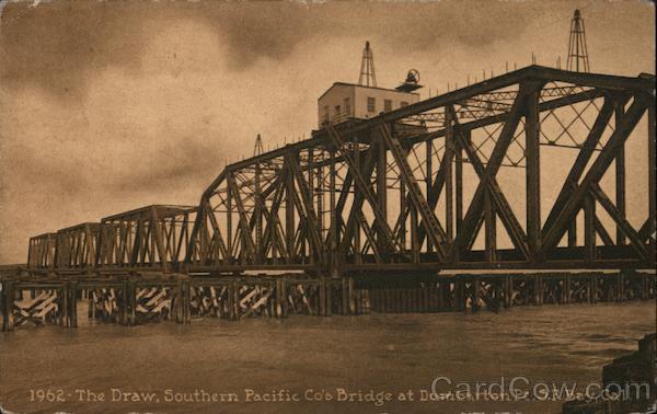 The Draw, Southern Pacific Co's Bridge at Dumbarton Pt. San Francisco California