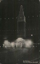 The Ferry Building Illuminated San Francisco, CA Postcard Postcard Postcard