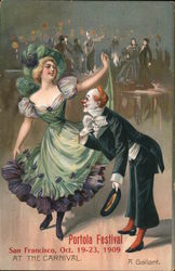 Portola Festival Oct. 19-23, 1909 at the carnival Postcard