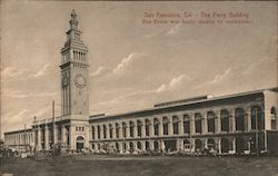 Ferry Building, Tower Badly Shaken by Earthquake Postcard