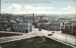 Looking East from Market St. Extension Postcard