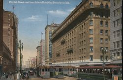 Market Street east from Palace Hotel Postcard
