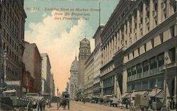 Looking East on Market STreet From the Emporium Postcard