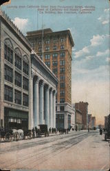 Looking Down California Street From Montgomery Street Postcard