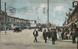 Van Ness Avenue, near geary Street, one year after fire Postcard