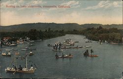 Boating on Lake Watsonville Postcard