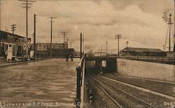 Subway and Southern Pacific Depot Richmond, CA Postcard Postcard Postcard