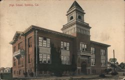 High School Building Postcard