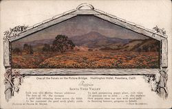 One of the panels on the Picture Bridge. Huntington Hotel Pasadena, CA Postcard Postcard Postcard