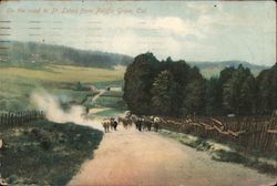 On the Road to Pt. Lobos From Pacific Grove, Cal. Postcard