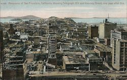 Panorama of San Francisco, California, Showing Telegraph Hill and Kearney Street, One Year After Fire Postcard
