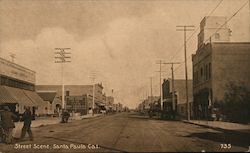 Street Scene - California Hardware & Tool, Cash Dry Goods Santa Paula, CA Postcard Postcard Postcard