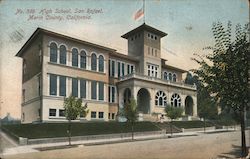High School, Marin County Postcard