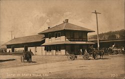 Depot at Santa Paula California Postcard Postcard Postcard