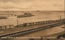 Where Water & Rail Meet, Los Angeles Harbor San Pedro, CA Postcard Postcard Postcard