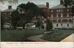 High School from Chabot Park Postcard