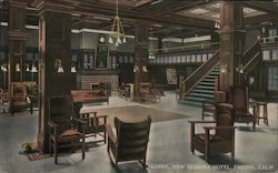 Lobby, New Sequoia Hotel Postcard