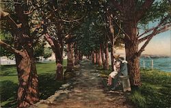 Happy Moments in Lovers Lane Postcard