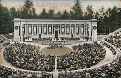 The Greek Theatre, erected in the wooded hills - University of California, Berkeley Postcard Postcard Postcard