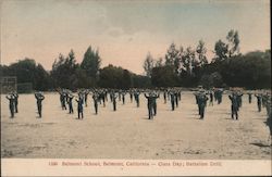 Class Day; Battalion Drill, Belmont School California Postcard Postcard Postcard