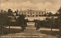Residence of W.H. Crocker, New Place Hillsborough, CA Postcard Postcard Postcard