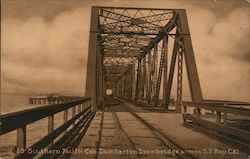 Southern Pacific's Dumbarton Drawbridge Across the Bay Postcard
