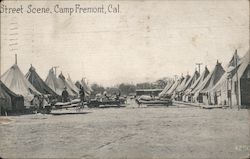 Street Scene, Camp Fremont Postcard