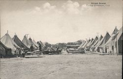 Street Scene - Camp Fremont Postcard