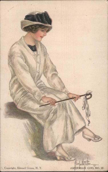 American Girl No. 18 Woman in long white dress and jacket