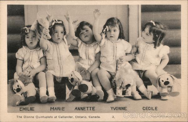 The Dionne Quintuplets at Callander, Ontario, Canada