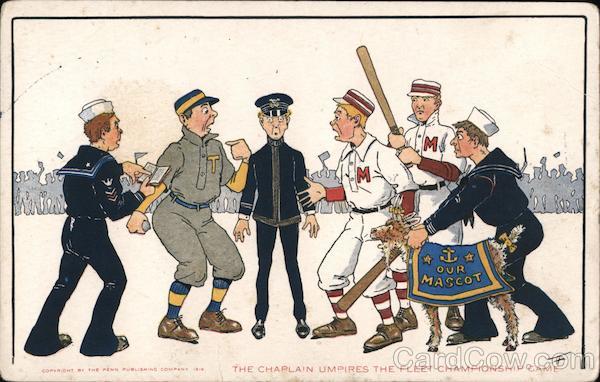 The Chaplain Umpires the Fleet Championship Game Comic, Funny