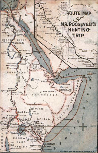 Route Map of Mr. Roosevelt's Hunting Trip Maps