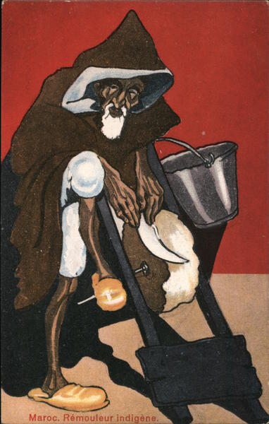 Maroc, Remouleur Indigene - Sharpening Knives Morocco